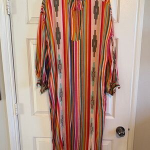 Gold&Silver:  Maxi Dress with Dolman Sleeves